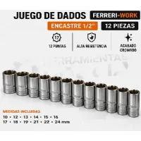 Dados  ESTRIADOS cortos x 12 FERRERI