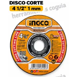 Dsco de Corte / Metal 4 1/2"x 1mm INGCO