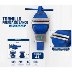 Tornillo/Prensa de bancoL 4" Tornillo/Prensa de bancoL 4"