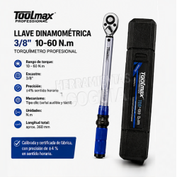 Torquimetro 3/8 TOOLMAX Torquimetro 3/8 TOOLMAX